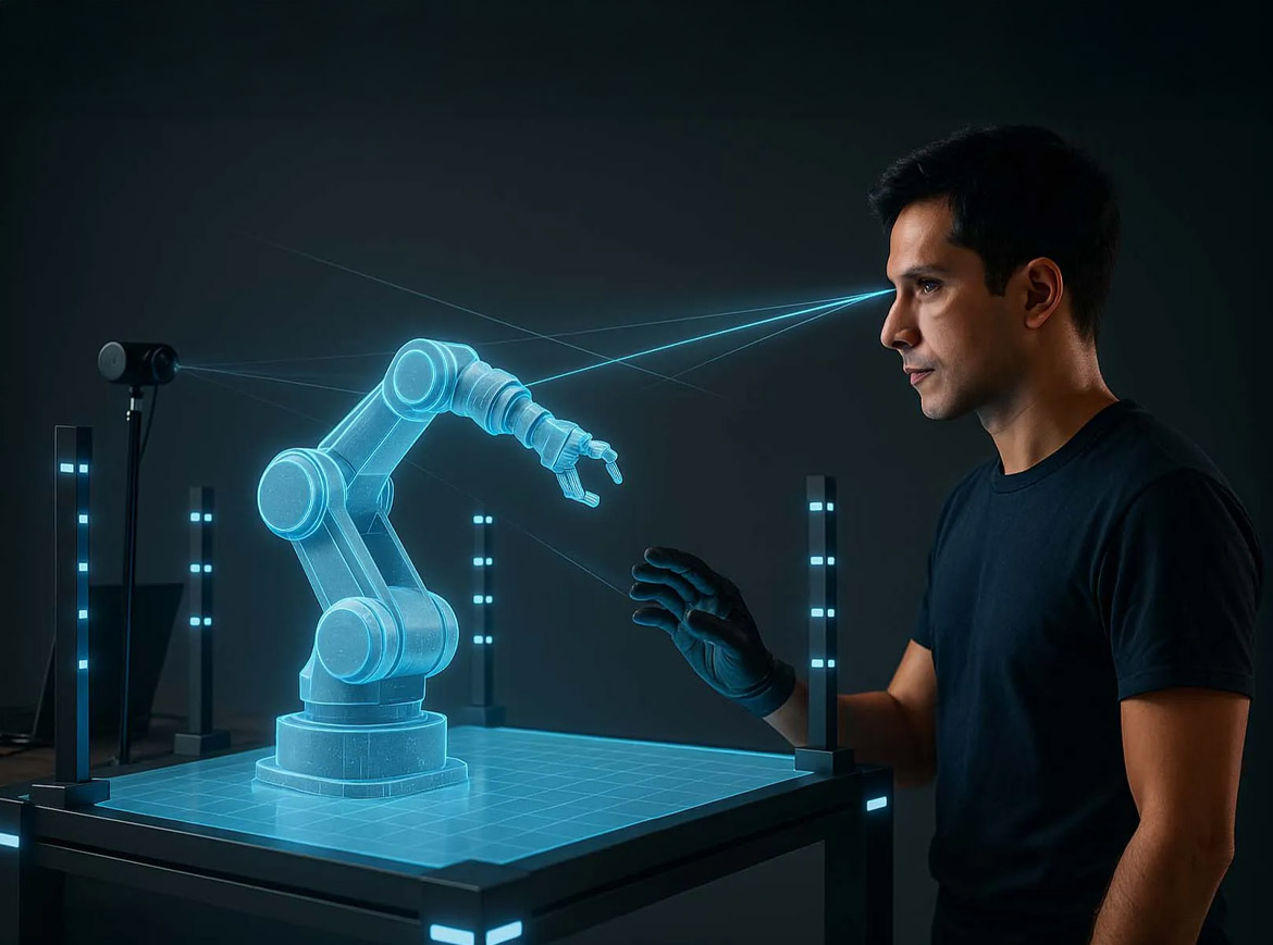 Holographische Tischprojektion SciFi trifft auf Ingenieurskunst