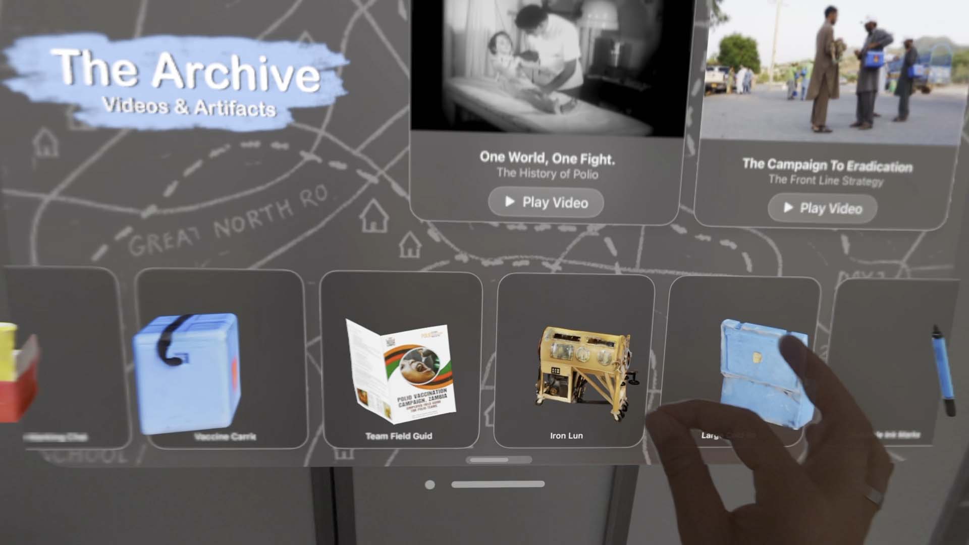 Mixed reality experience at a trade show