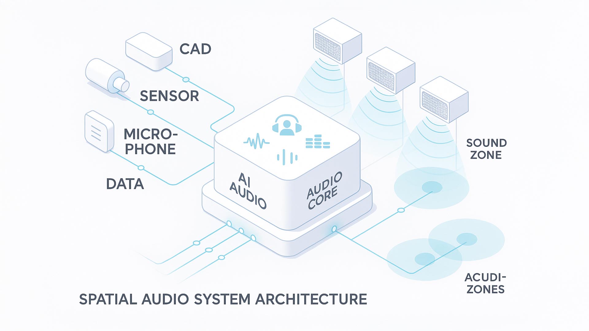 Diagramm zur Systemarchitektur von Spatial Audio