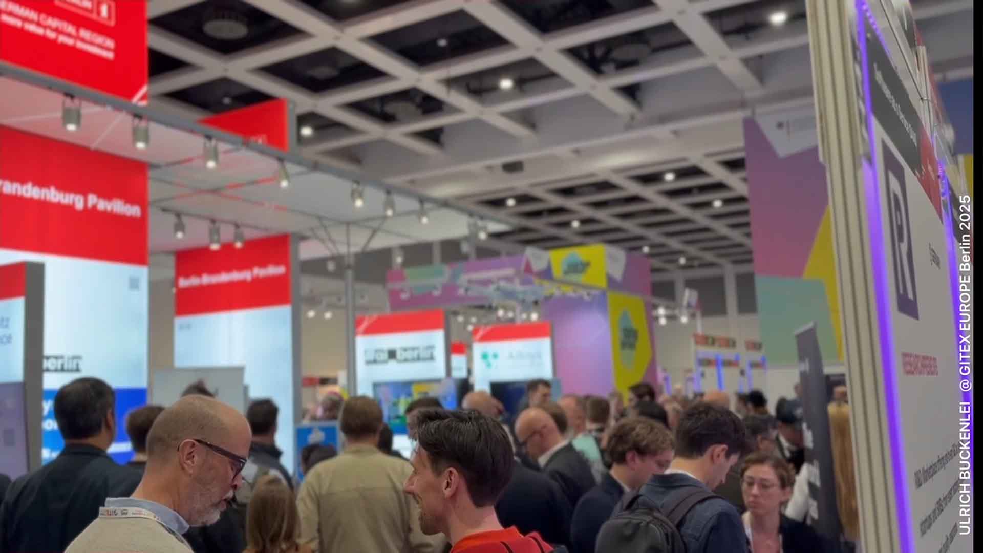 Hall overview with European exhibitors