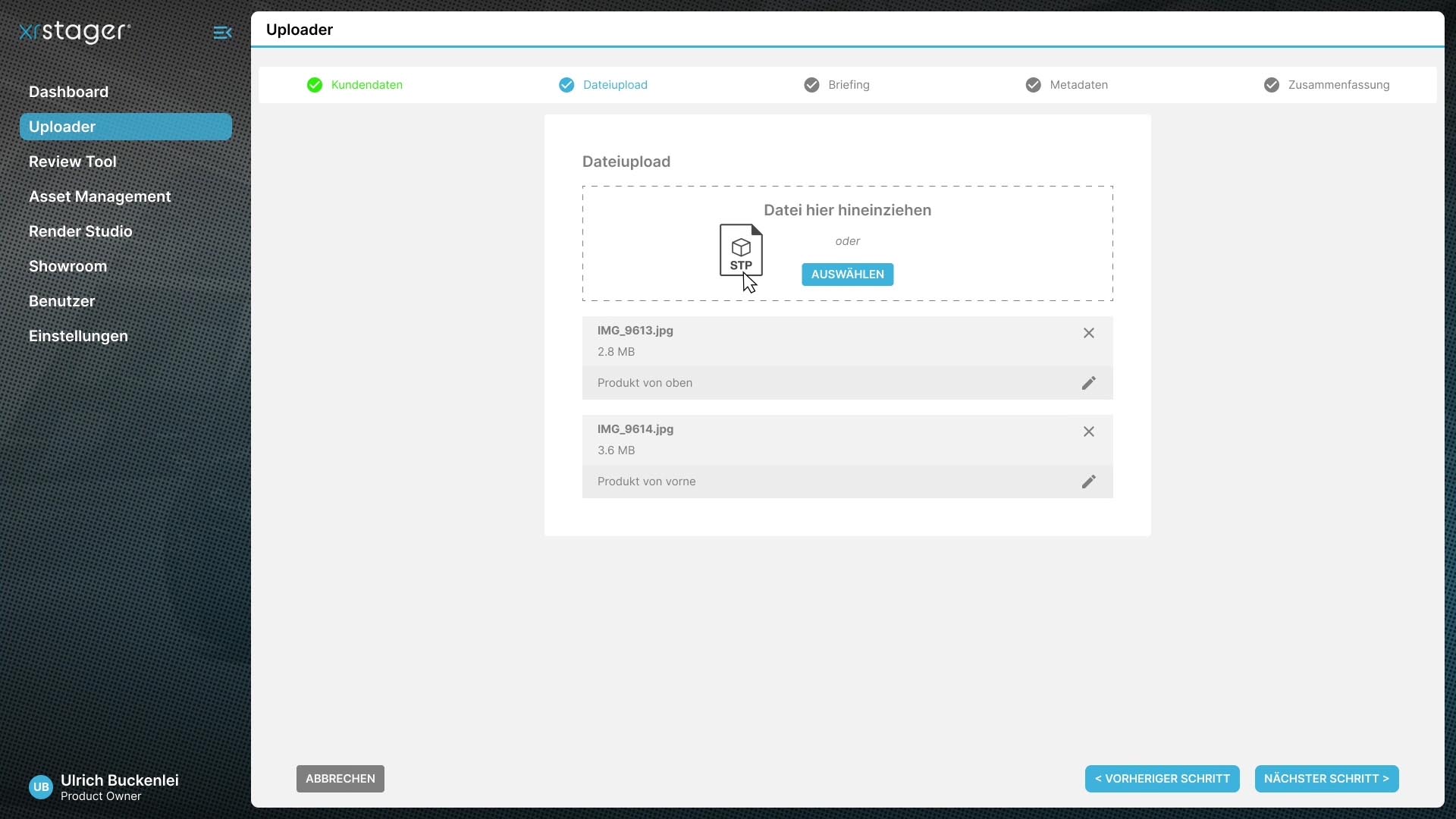 XR Stager Daten Uploader
