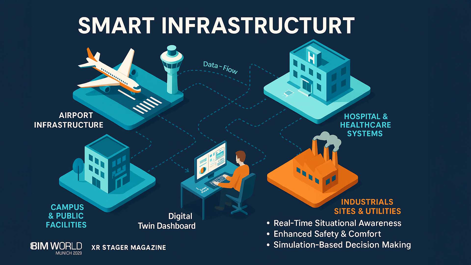 Operator using a digital twin dashboard for a critical infrastructure use case