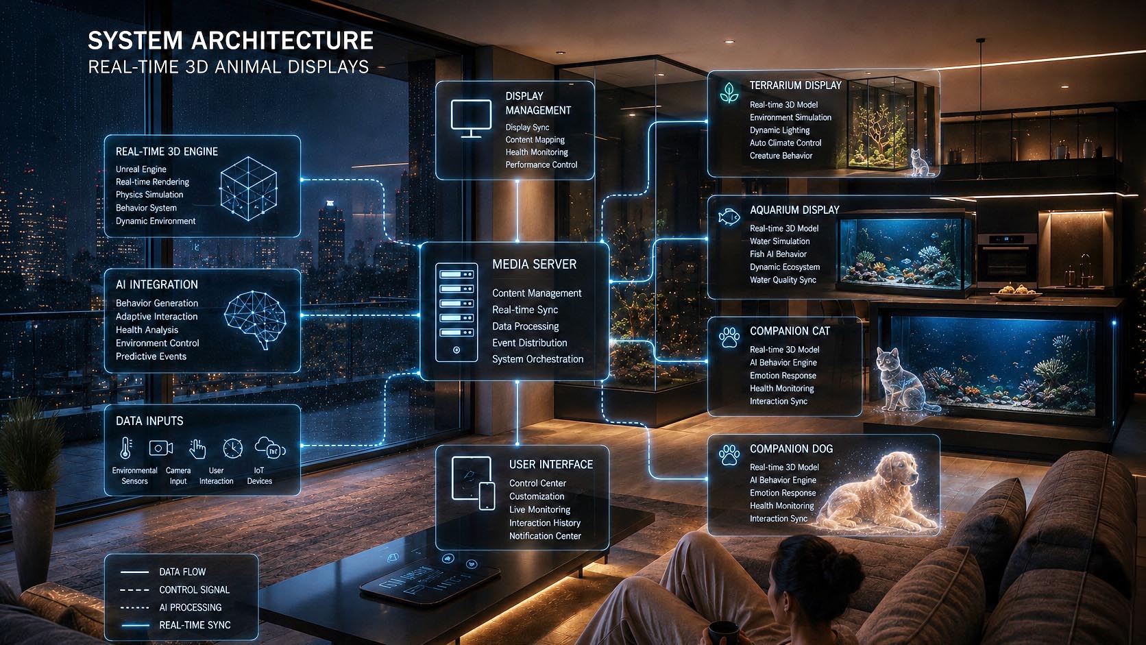 Systemarchitektur für intelligente Living Displays