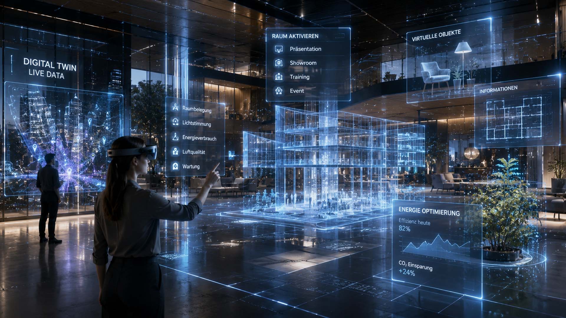 AI gesteuerte Architekturplanung mit digitalen Zwillingen