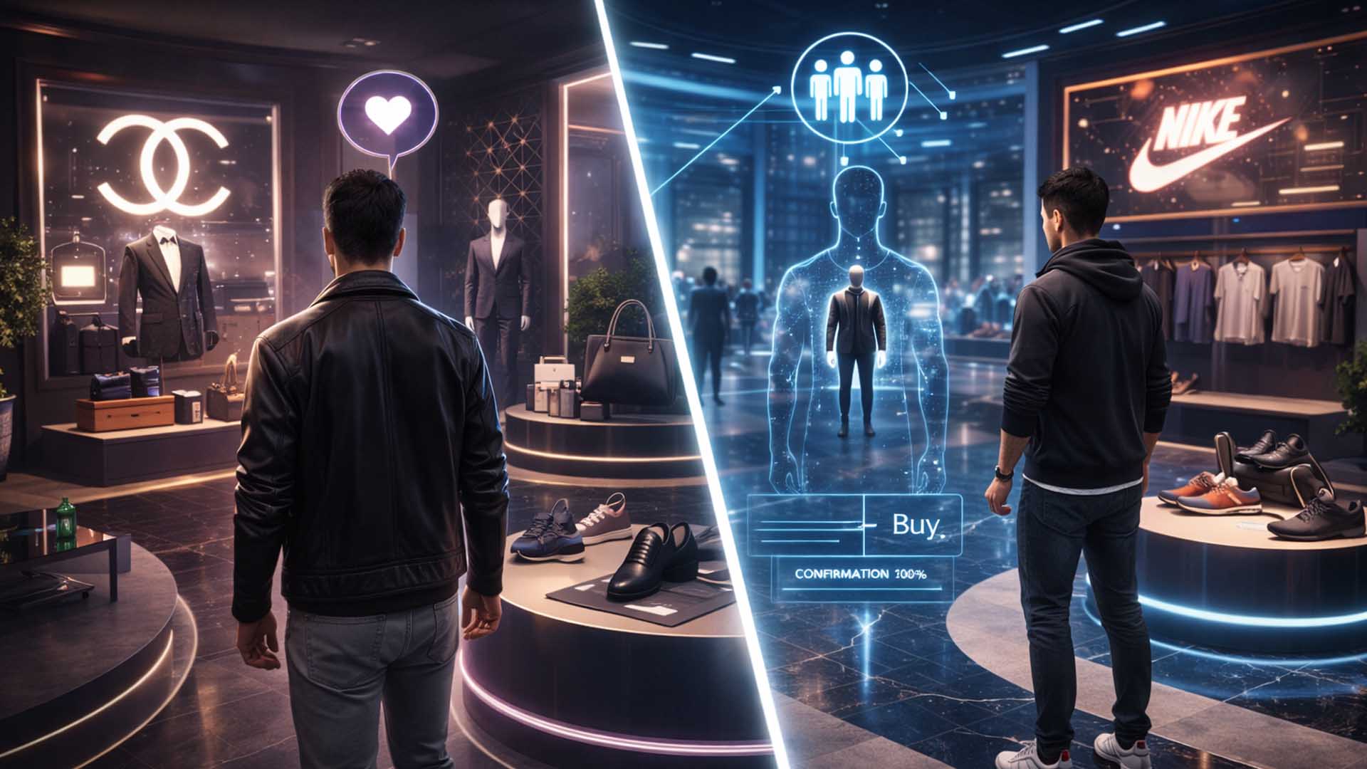 Concept illustration of the role of identity in virtual showrooms