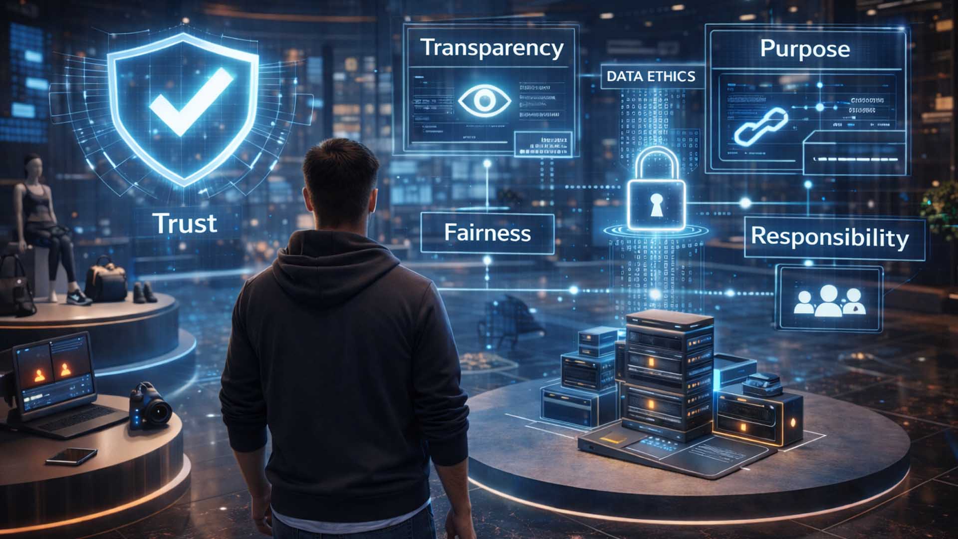 Concept illustration of governance in virtual environments