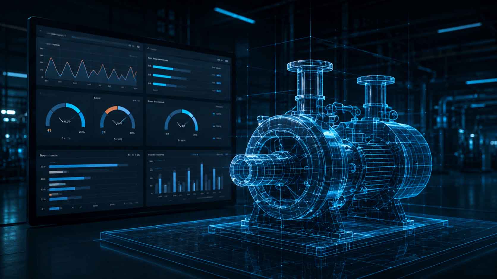 Visualization: AI-powered digital twin with analytics, simulation, predictive maintenance, automation, real-time data, and intelligent dashboards
