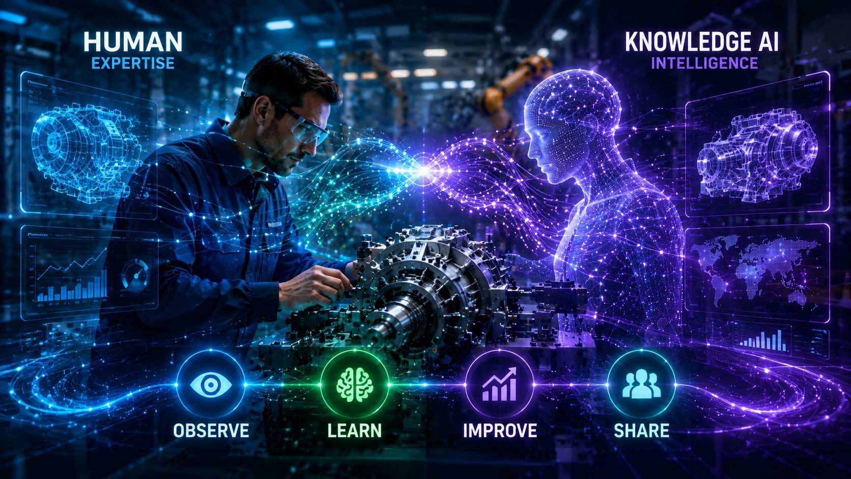 Human Expertise und Knowledge AI lernen kontinuierlich voneinander