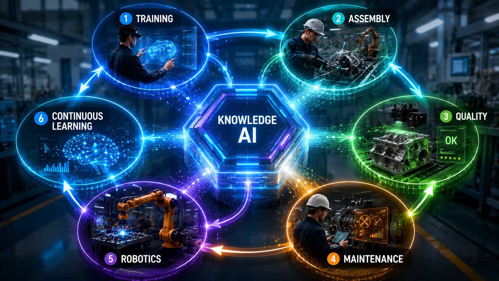 Knowledge AI verbindet alle Unternehmensbereiche zu einer lernenden Fabrik