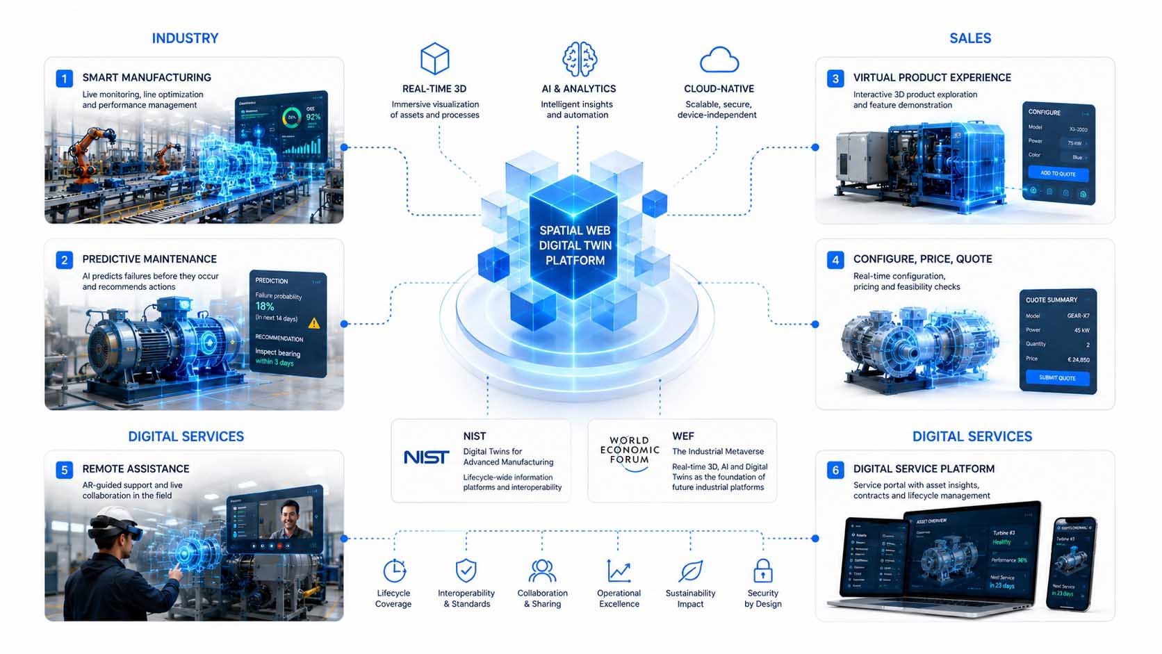 Browserbasierte Digital-Twin-Plattform verbindet Industrie, Vertrieb und digitale Services
